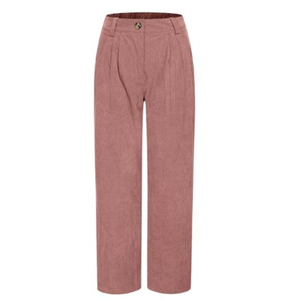 HALARA Mid Rise Button Zipper Side Pocket Corduroy Casual Pants  -  XLT  -  NWT